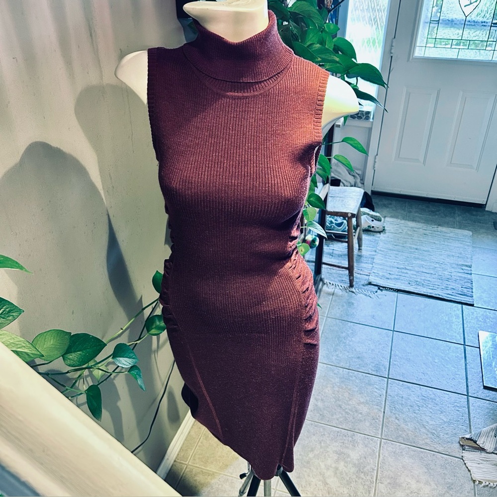 Vintage CALVIN KLEIN Plum-Coloured Dress